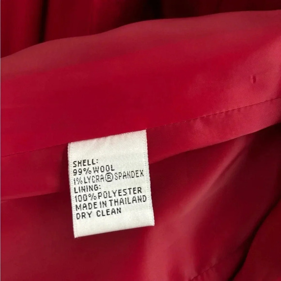 Talbots size 8 petite Red Wool Blazer Coat - Picture 3 of 4